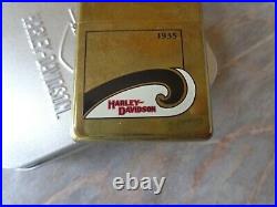 Vtg Very Rare 1932-1991 Brass Zippo Commemorative Edition Harley Davidson 1935