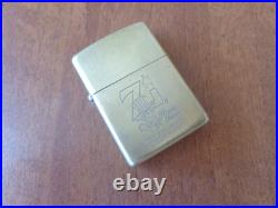 Vtg Very Rare 1994 Solid Brass Zippo Lighter Engraved Uncle Sam & Zippo Flame