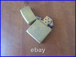 Vtg Very Rare 1994 Solid Brass Zippo Lighter Engraved Uncle Sam & Zippo Flame