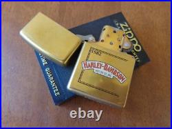 Vtg Very Rare 1994 Solid Brass Zippo Lighter Harley Davidson Motor Co. Inc. 1982