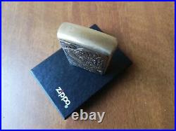 Vtg Very Rare 1995 Brass Zippo Barrett Smythe Embossed Emblem King Cobra Snake
