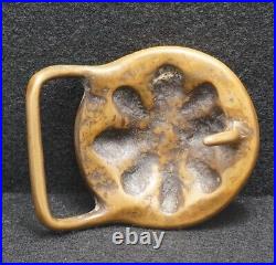 WA05154 VERY RARE EARLY 1970s TECH-ETHER NORTH STAR SOLID BRASS BUCKLE