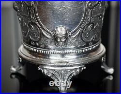 WMF Antique Silver Plated Cutlery Holder, Divided Bowl, Very Rare WMF Mark 1880