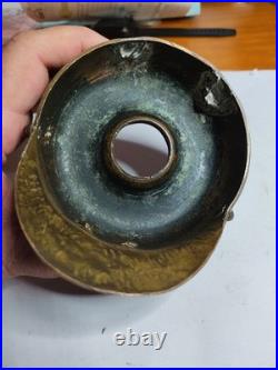 WW2? Brass Trench Art Officer's Cap With Rising Sun Badge VERY RARE