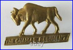 WW2 Chamar Regiment Brass cap badge Sikh burma kohima punjab regiment Very Rare