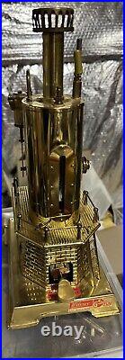 Wilesco Steam Engine D 457 Brass, Made in Germany, Very Rare