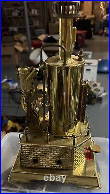 Wilesco Steam Engine D 457 Brass, Made in Germany, Very Rare