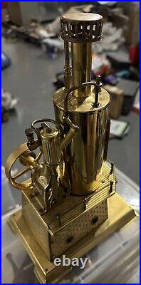 Wilesco Steam Engine D 457 Brass, Made in Germany, Very Rare