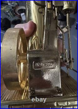 Wilesco Steam Engine D 457 Brass, Made in Germany, Very Rare