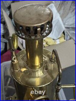 Wilesco Steam Engine D 457 Brass, Made in Germany, Very Rare