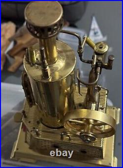 Wilesco Steam Engine D 457 Brass, Made in Germany, Very Rare