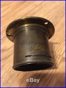 Willard & Co New York brass Landscape Achromat camera lens Very Rare 1860