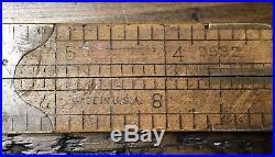 Winchester 9532 Boxwood & Brass Folding Caliper Ruler 12 Very Rare