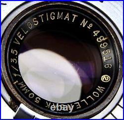 Wollensak 50mm f3.5 Velostigmat Leica SM #4969516. Very Rare