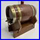 Wooden-Whiskey-Barrel-Cask-Musical-Oak-Brass-Ringed-Very-Rare-Collectable-Vtg-01-dyk