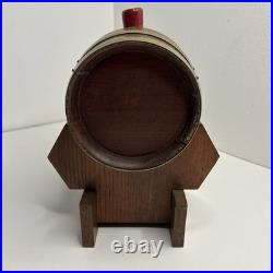 Wooden Whiskey Barrel Cask Musical Oak Brass Ringed Very Rare Collectable Vtg