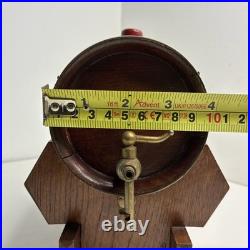 Wooden Whiskey Barrel Cask Musical Oak Brass Ringed Very Rare Collectable Vtg