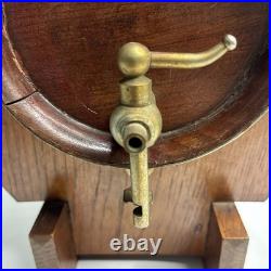 Wooden Whiskey Barrel Cask Musical Oak Brass Ringed Very Rare Collectable Vtg