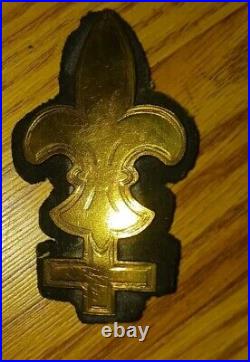 World War I Badge Trained Scout-chevron Badge Brass Very Rare 1905-1921 Vintg