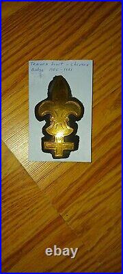 World War I Badge Trained Scout-chevron Badge Brass Very Rare 1905-1921 Vintg