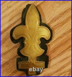 World War I Badge Trained Scout-chevron Badge Brass Very Rare 1905-1921 Vintg