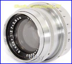 Zeiss BIOTAR 12 f=5.8cm VERY Rare Chromed Brass Barrel 58mm F2 Lens for Exakta
