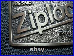 Ziploc Bag Fresno Expansion Belt Buckle! Vintage! Very Rare! 1989! Adm! Weed Bud