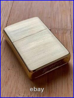 Zippo 1960 Solid Brushed Brass lighter very rare