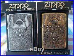 Zippo-1996/7 HARLEY DAVIDSON BARRETT SMYTHE- 2x Viking. Very RARE