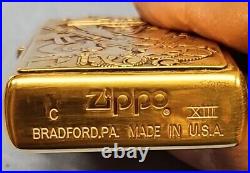 Zippo 1997 Harley Davidson Brass Engine Lighter Very Rare Seal Intact Brand New