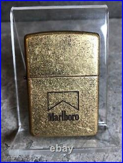 Zippo 2003 Antique Brass Marlboro Promotional Lighter (Very Rare)