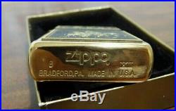 Zippo High Polish Brass Toledo Don Quixote Double Sided 1997 VERY Rare NEW