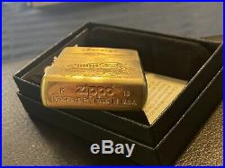 Zippo Jeep Brass Finish Limited 1800 Of 5000 Made Very Rare New & Unfired