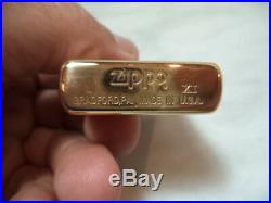 Zippo Lighter Accendino Peace Brass Serie 4 Zippo Finitura Dorata New Very Rare