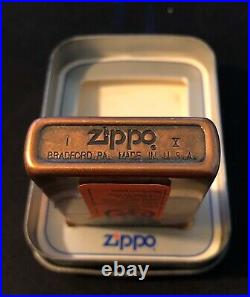 Zippo Lighter Cowboy Brass Collectable 1994 Design Copper Very Rarely