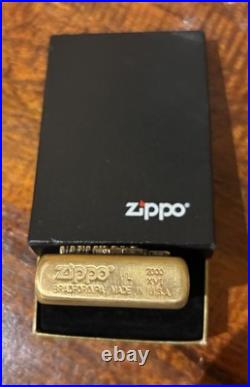 Zippo Marlboro Brass Cowboy Unstruck Very Rare Original Box