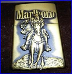Zippo Marlboro Cowboy Marlboroman Brass lighter Collectible Japan VERY RARE