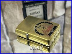 Zippo Solid Brass Indian Motorcycle Very Rare New & Unfired