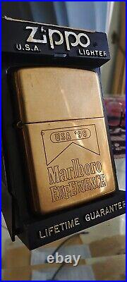 Zippo Very Rare Marlboro Brass 96 Unused 1995