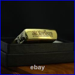 Zippo Very Rare Marlboro Brass Longhorn Armor Case New In Box