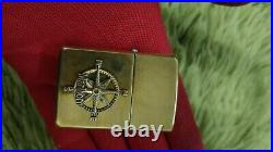 Zippo Very Rare Marlboro Compass Brass Emblem Used 1996