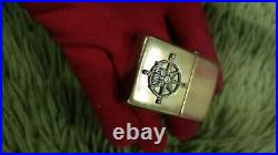 Zippo Very Rare Marlboro Compass Brass Emblem Used 1996