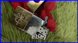 Zippo Very Rare Marlboro Compass Brass Emblem Used 1996