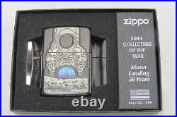 Zippo Windproof ARMOR Lighter MOON LANDING 50 YEARS 2019 Collectible VERY RARE