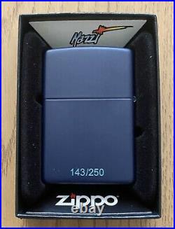 Zippo by Mazzi REBIRTHon Blue Matte finish, LTD Edition Very Rare Signed Art