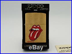 Zippo lighter ROLLING STONES Trick Tongue solid brass 1997 VERY RARE MIB