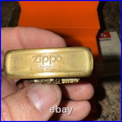 Zippo vintage Marlboro Brass Cowboy Unstruck 1982 Very Rare
