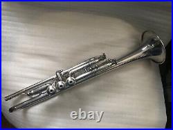 $ale Very Rare Vintage French Besson C Trumpet Large Bore Silver Plated